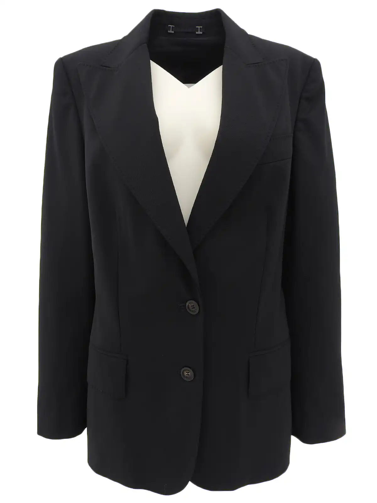 Logo Button Jacket in Black
