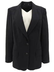 Logo Button Jacket in Black