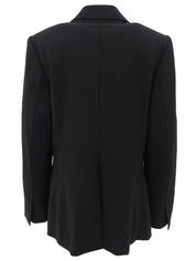 Logo Button Jacket in Black