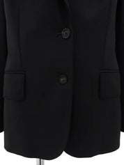 Logo Button Jacket in Black