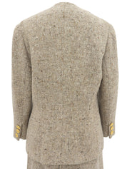 Macadam Button Tweed Set in Beige