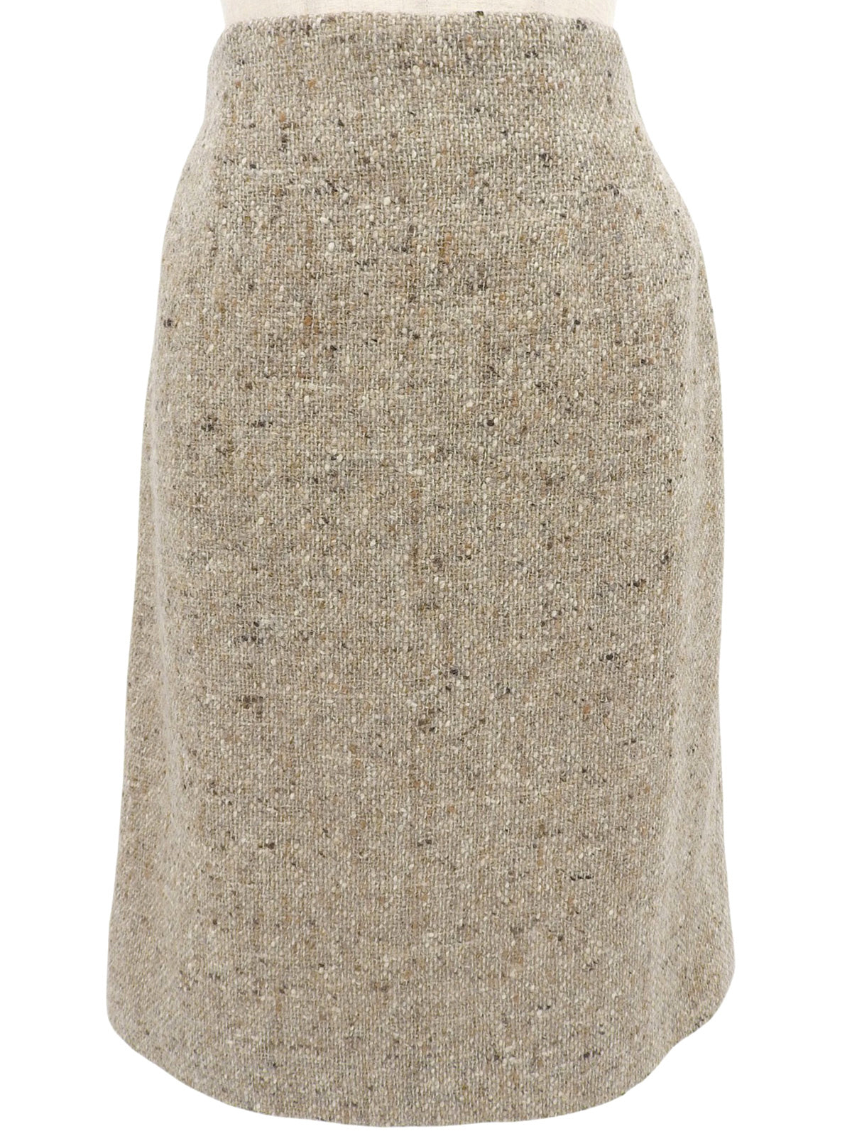 Macadam Button Tweed Set in Beige