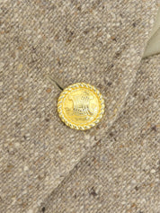 Macadam Button Tweed Set in Beige