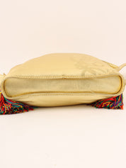 金色 Anagram 压花流苏单肩包