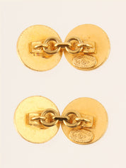 1996 CC mark coin motif cufflinks gold