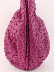Purple Intrecciato Hobo Bag