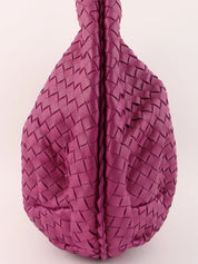 Purple Intrecciato Hobo Bag