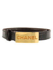 Logo Plate Belt Black