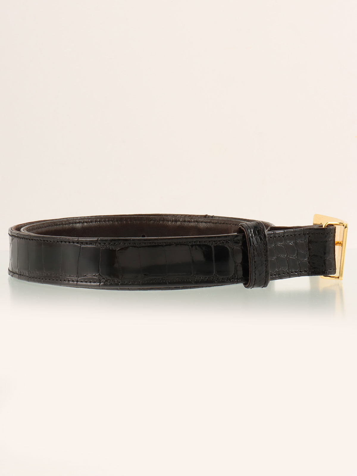 Logo Plate Belt Black