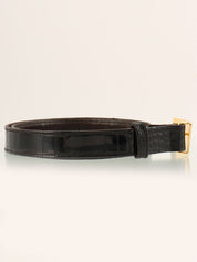 Logo Plate Belt Black
