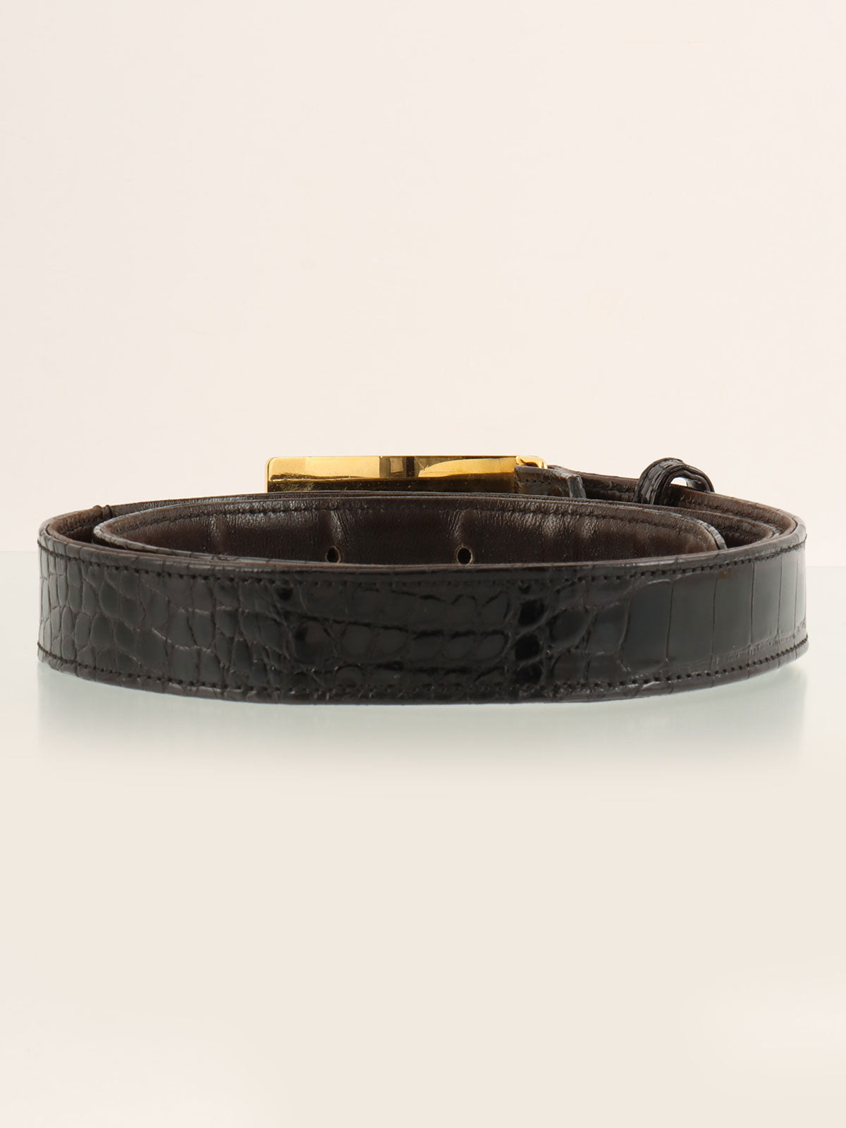 Logo Plate Belt Black
