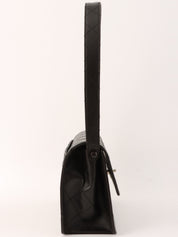 1998 Matelasse Stitch CC 旋锁单肩包(黑色)
