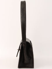 1998 Matelasse Stitch CC 旋锁单肩包(黑色)