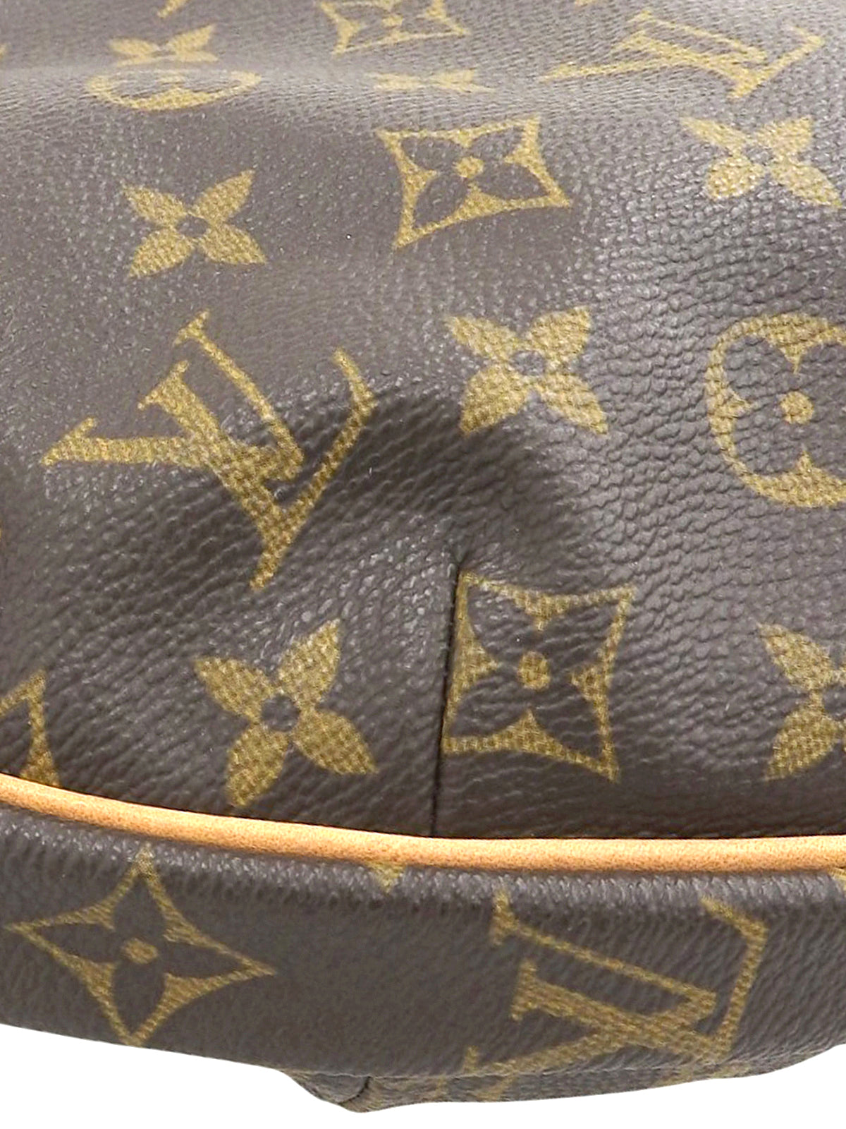 2003 帆布字母羊角面包 MM 棕色