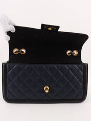 2014 Bicolor CC Mark Chain Shoulder Bag Navy/Black