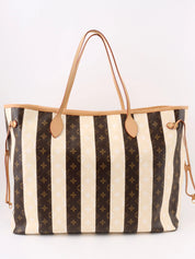 2011 Monogram Rayeur Neverfull XL Canvas Bag in Brown/Beige