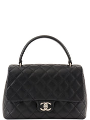2007 Caviar Skin CC Turnlock Handbag in Black/Silver