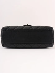 2007 Caviar Skin CC Turnlock Handbag in Black/Silver