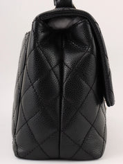 2007 Caviar Skin CC Turnlock Handbag in Black/Silver