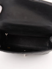 2007 Caviar Skin CC Turnlock Handbag in Black/Silver