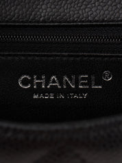 2007 Caviar Skin CC Turnlock Handbag in Black/Silver