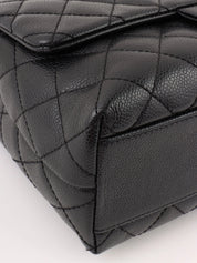 2007 Caviar Skin CC Turnlock Handbag in Black/Silver