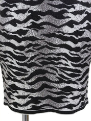 Tiger Pattern Knit Skirt in Gray/Black