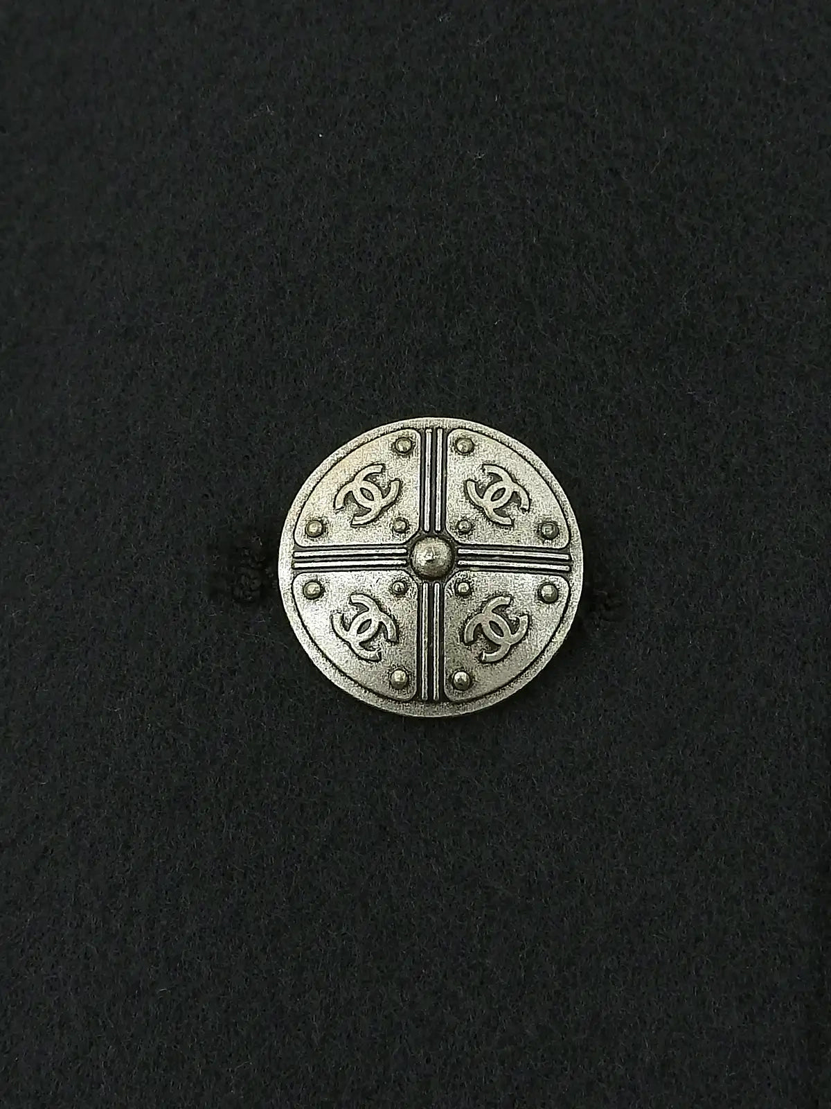 2009 羊毛 4CC 马克纽扣大衣,炭灰色