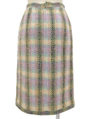 Tweed CC Mark 纽扣套装多色