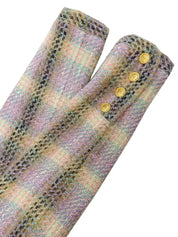 Tweed CC Mark 纽扣套装多色