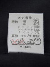 红色/海军蓝粗花呢徽标纽扣无领夹克
