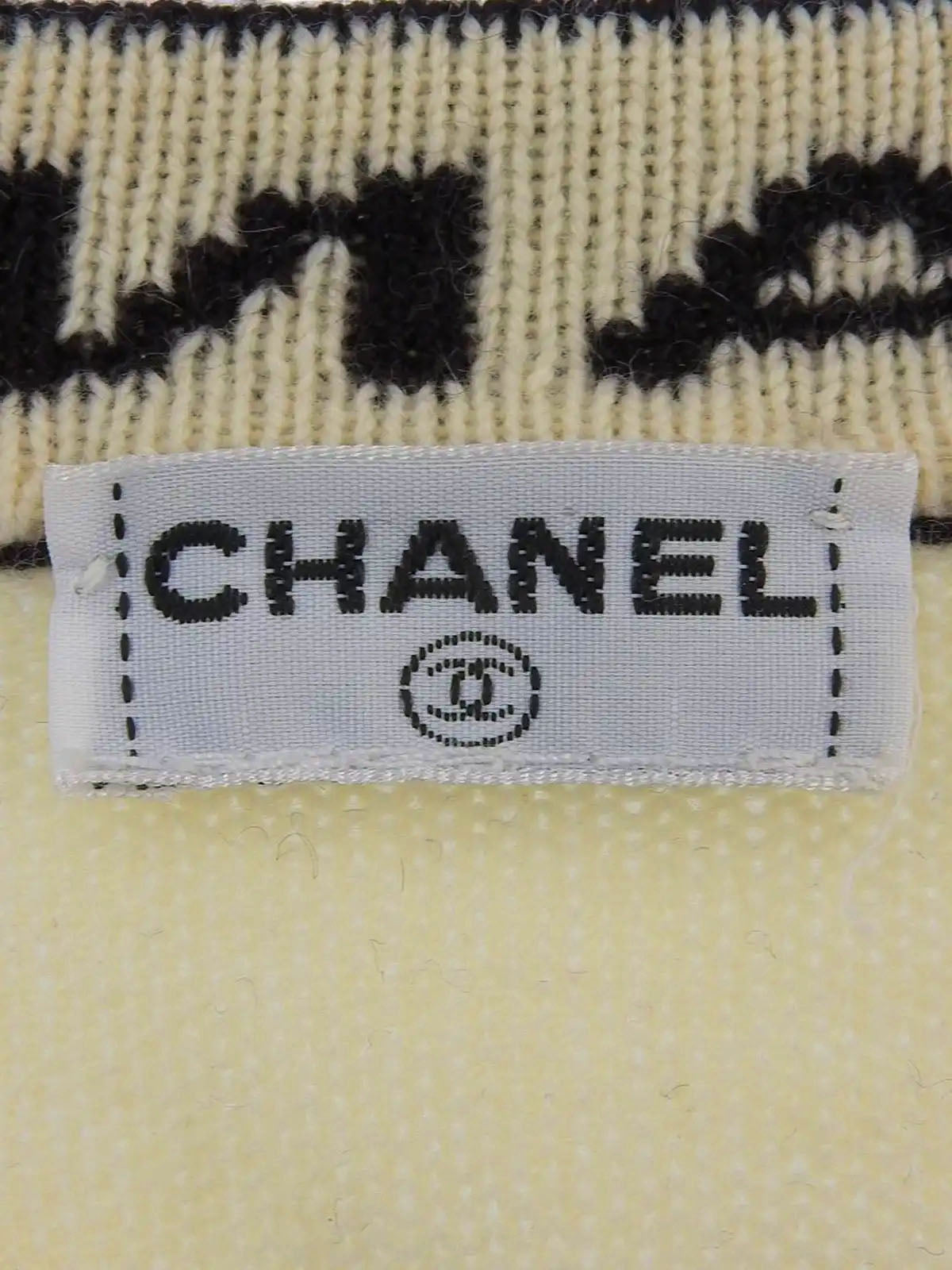 CC Mark Button Knit Ensemble Ivory/Black