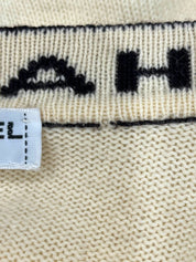 CC Mark Button Knit Ensemble Ivory/Black