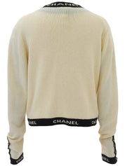 CC Mark Button Knit Ensemble Ivory/Black