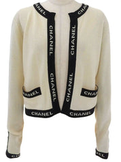 CC Mark Button Knit Ensemble Ivory/Black