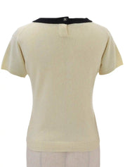 CC Mark Button Knit Ensemble Ivory/Black
