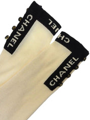 CC Mark Button Knit Ensemble Ivory/Black