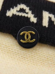 CC Mark Button Knit Ensemble Ivory/Black