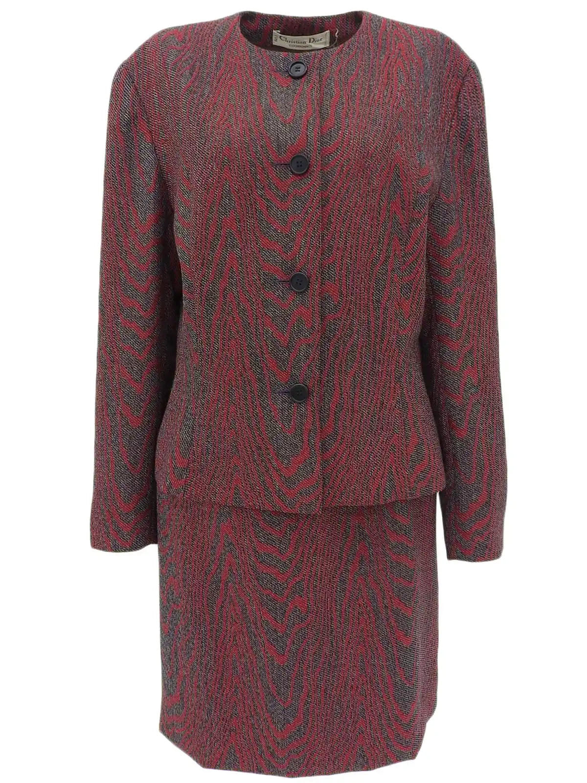 Wool design pattern set in red/dark brown