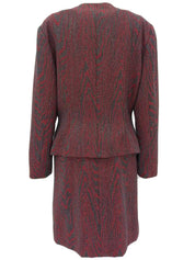 Wool design pattern set in red/dark brown