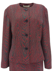 Wool design pattern set in red/dark brown