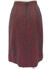 Wool design pattern set in red/dark brown