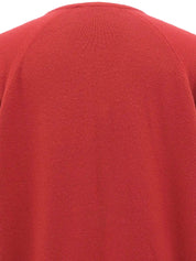 Logo Emblem Embroidered Knitwear Red