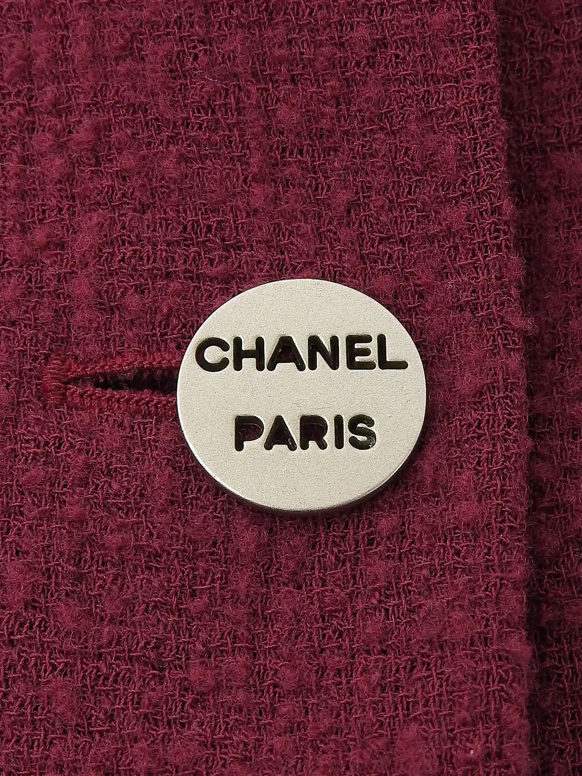 2000 Logo Cutout Button Fringe Jacket in Greige/Purple/Blue