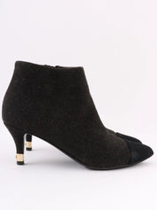 Wool short boots in brown/black