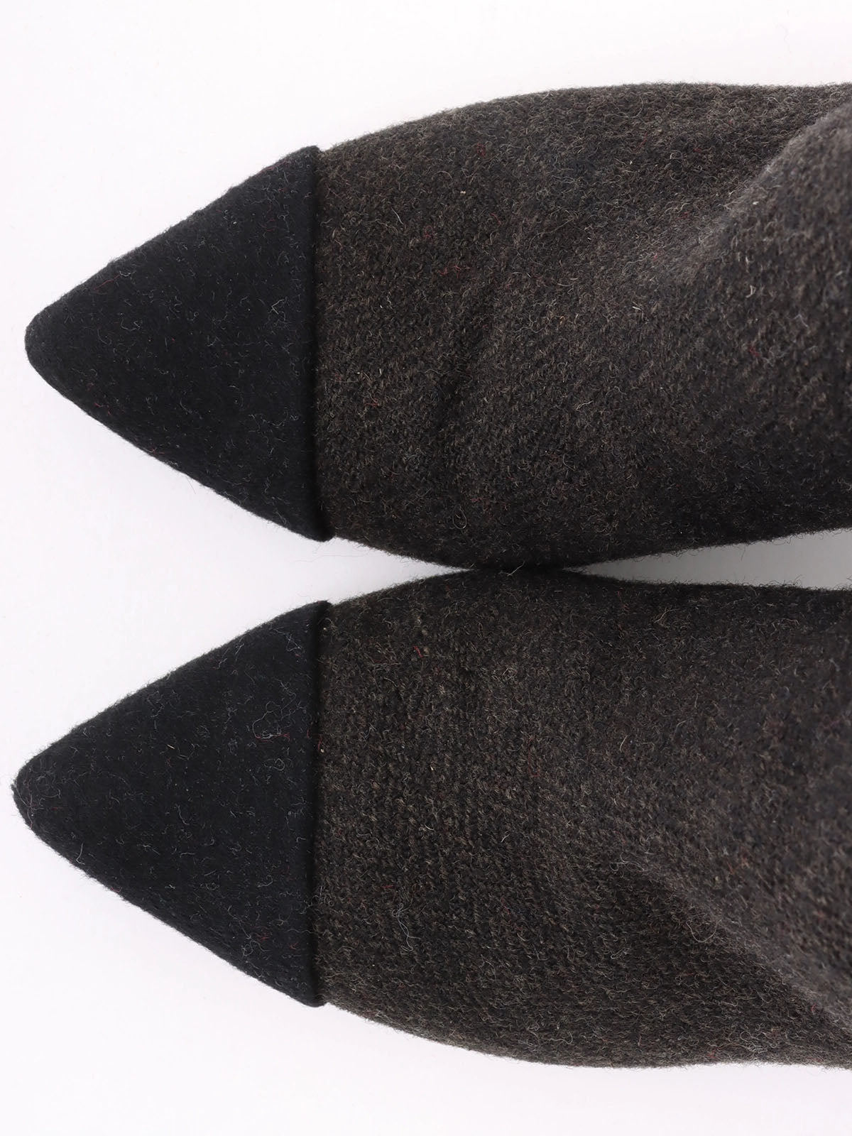 Wool short boots in brown/black