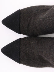 Wool short boots in brown/black