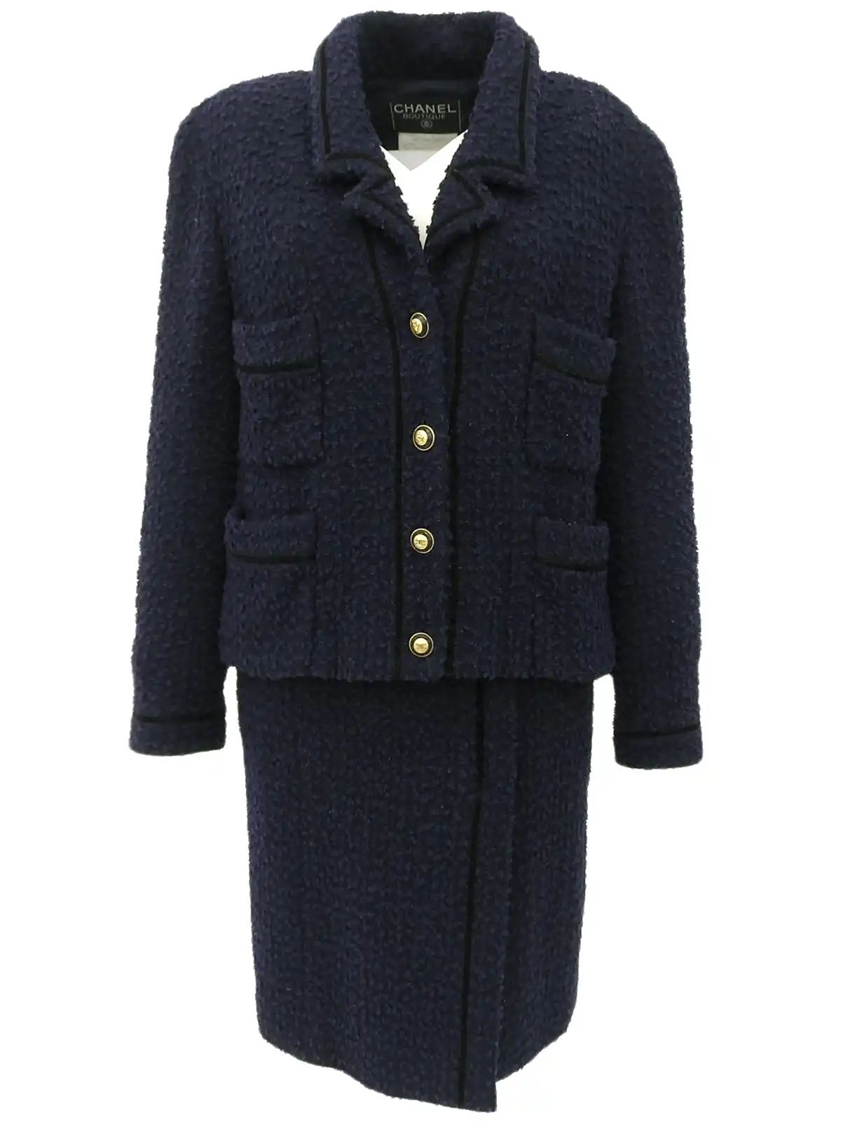 1993 Tweed CC Mark 纽扣套装,海军蓝