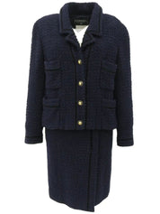 1993 Tweed CC Mark 纽扣套装,海军蓝