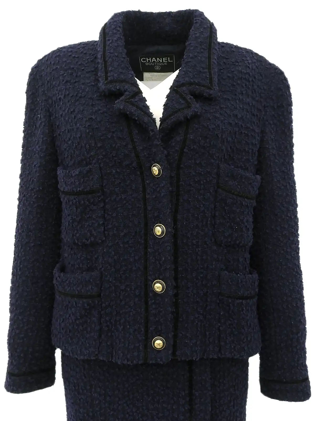1993 Tweed CC Mark 纽扣套装,海军蓝